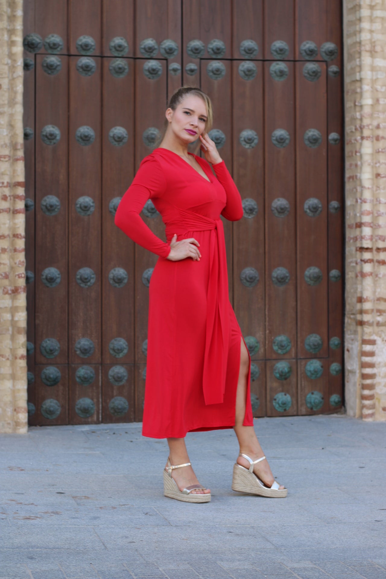 Vestido Dafne Lycra Rojo