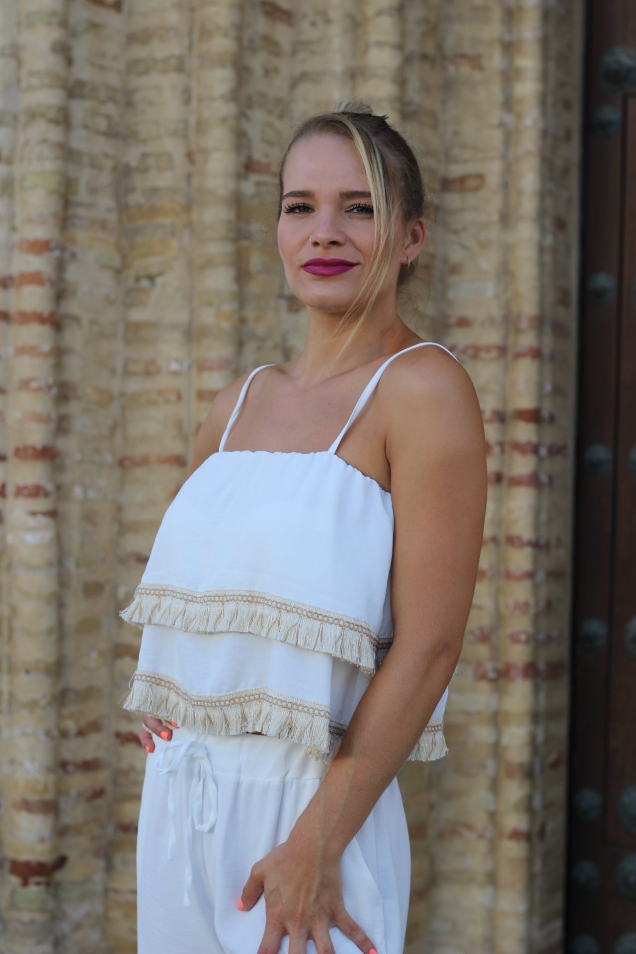 Conjunto Top y Pantalón Blanco