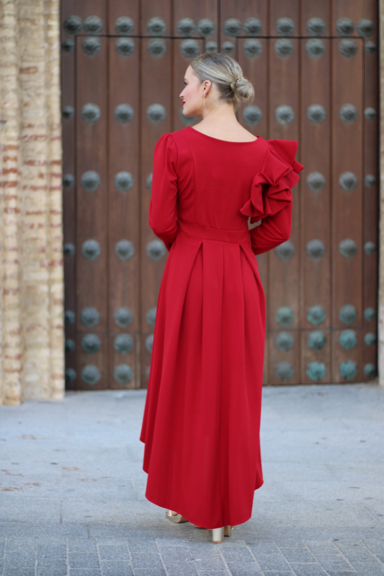 Vestido Asimetrico Rojo