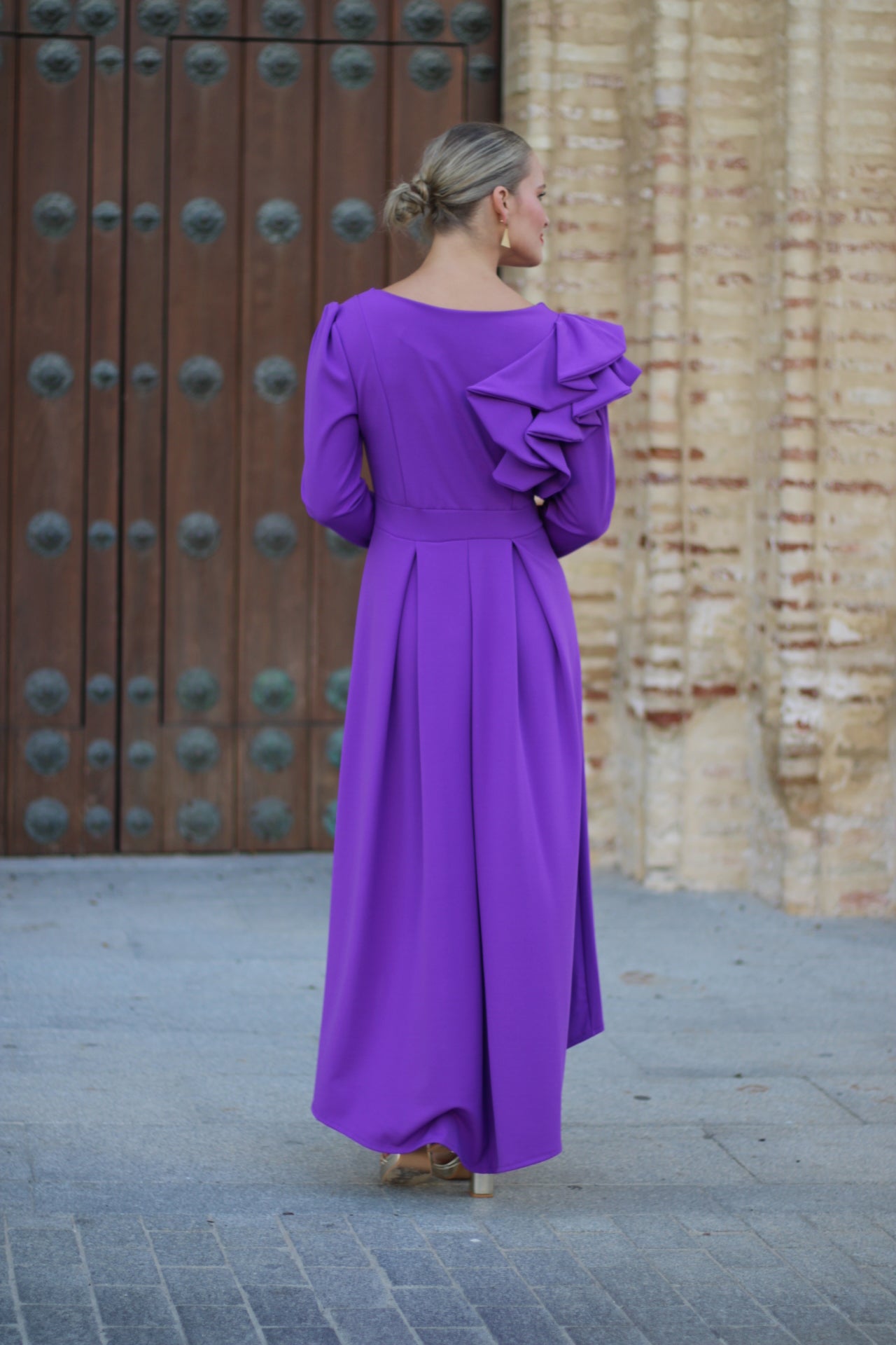 Vestido Asimetrico Morado