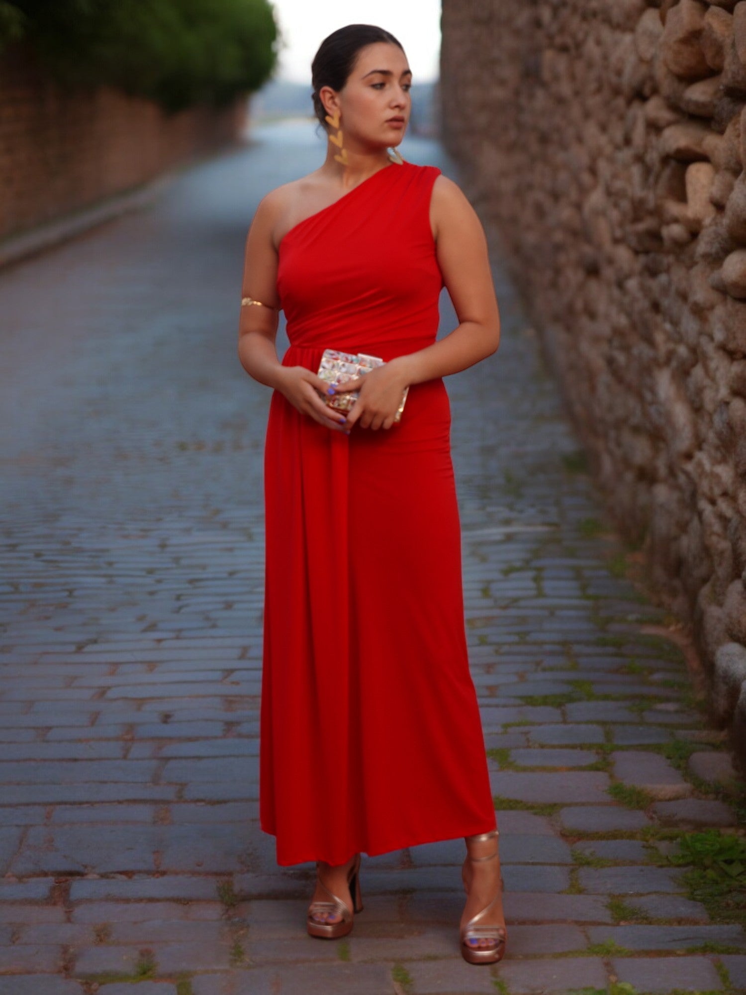 Vestido María  Lycra Rojo