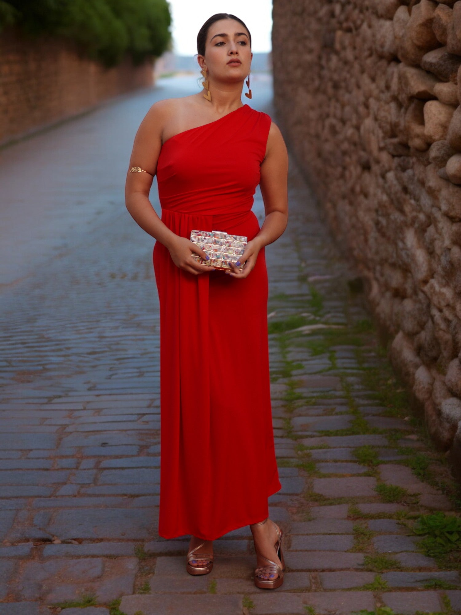 Vestido María  Lycra Rojo