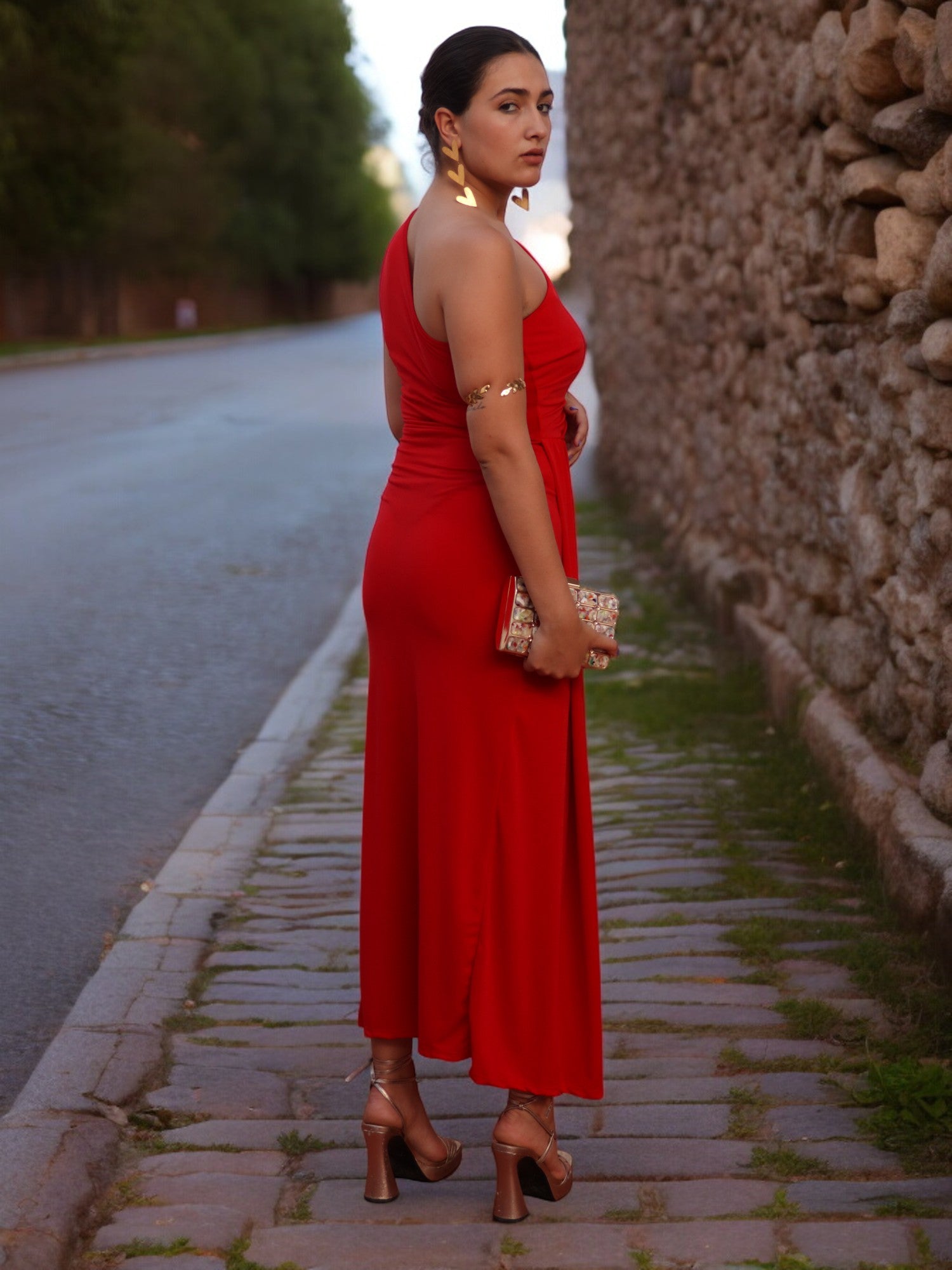 Vestido María  Lycra Rojo