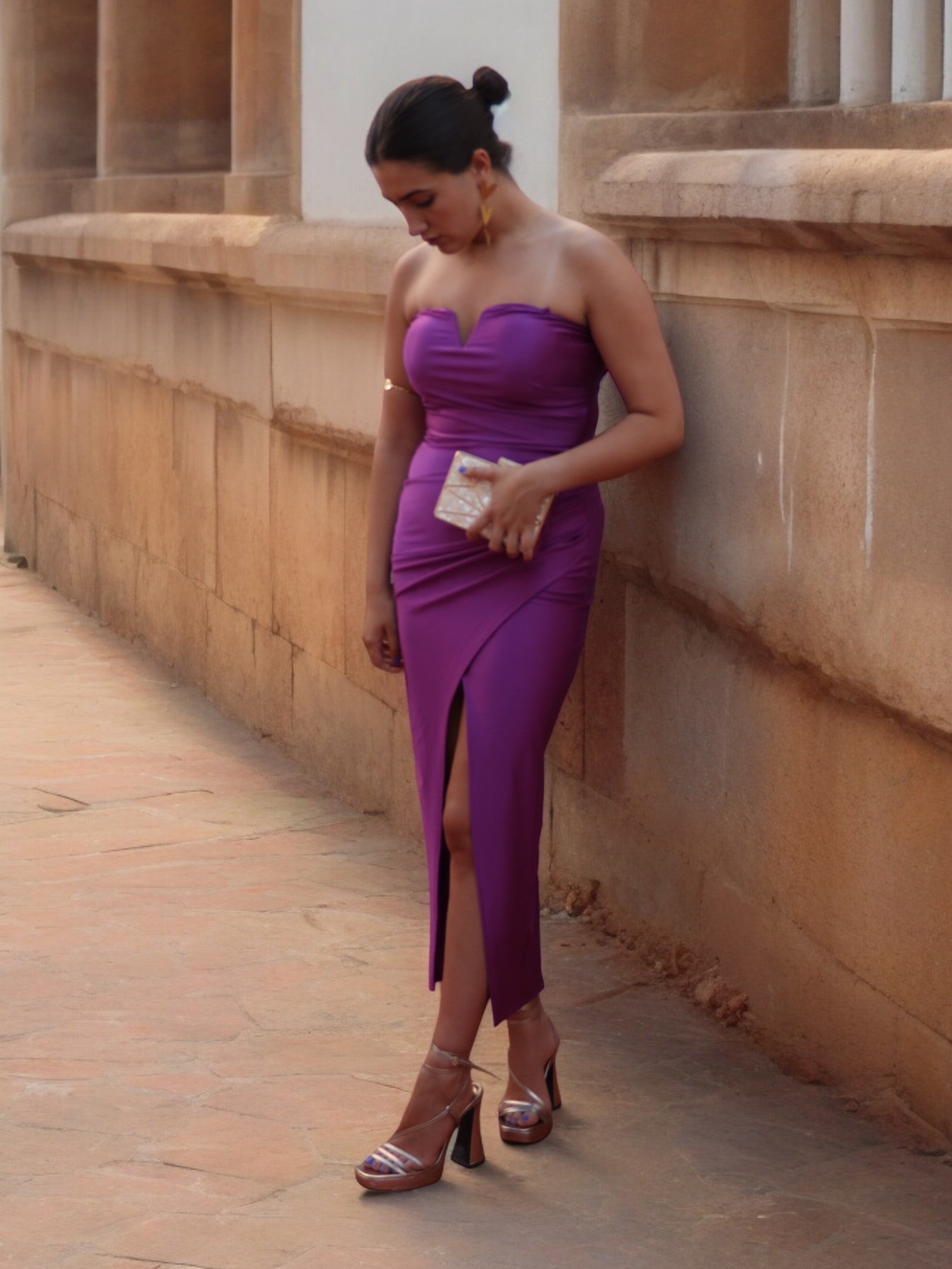 Vestido Atenas Morado