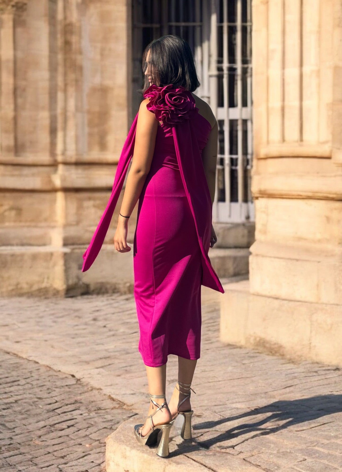 Vestido Flor Fucsia