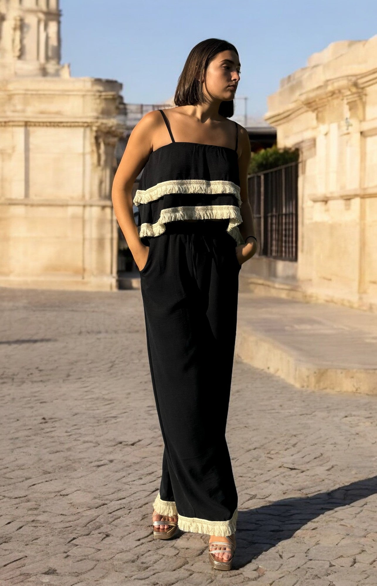 Conjunto Top y Pantalón Black