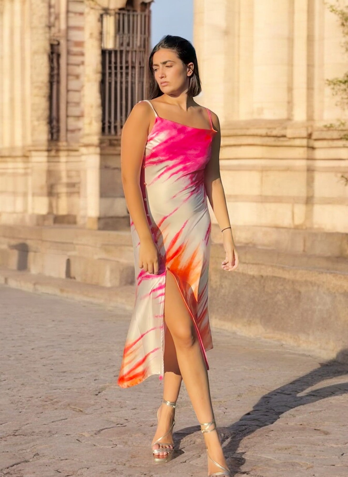 Vestido Lencerp Raso Estampado